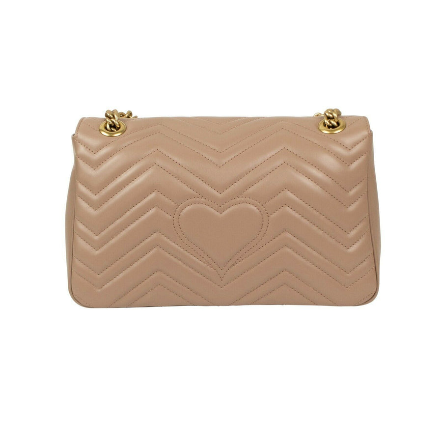 Medium Quilted GG Marmont Chevron Shoulder Bag - Dust Pink