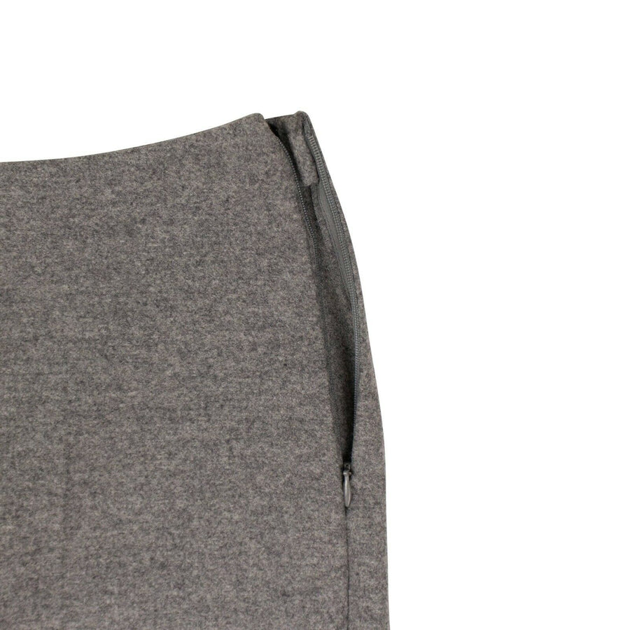 Wool Wide Leg Shorts - Heather Gray