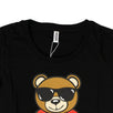 Bear Graphic Print Short Sleeve T-shirt -Black