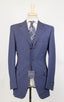 Drop 6 Striped Wool Blend 3 Button Suit - Blue