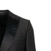 Z ZEGNA  Wool Two Button Tuxedo Suit - Black