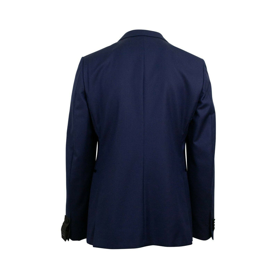 Z ZEGNA Wool Single Button Tuxedo Suit - Blue