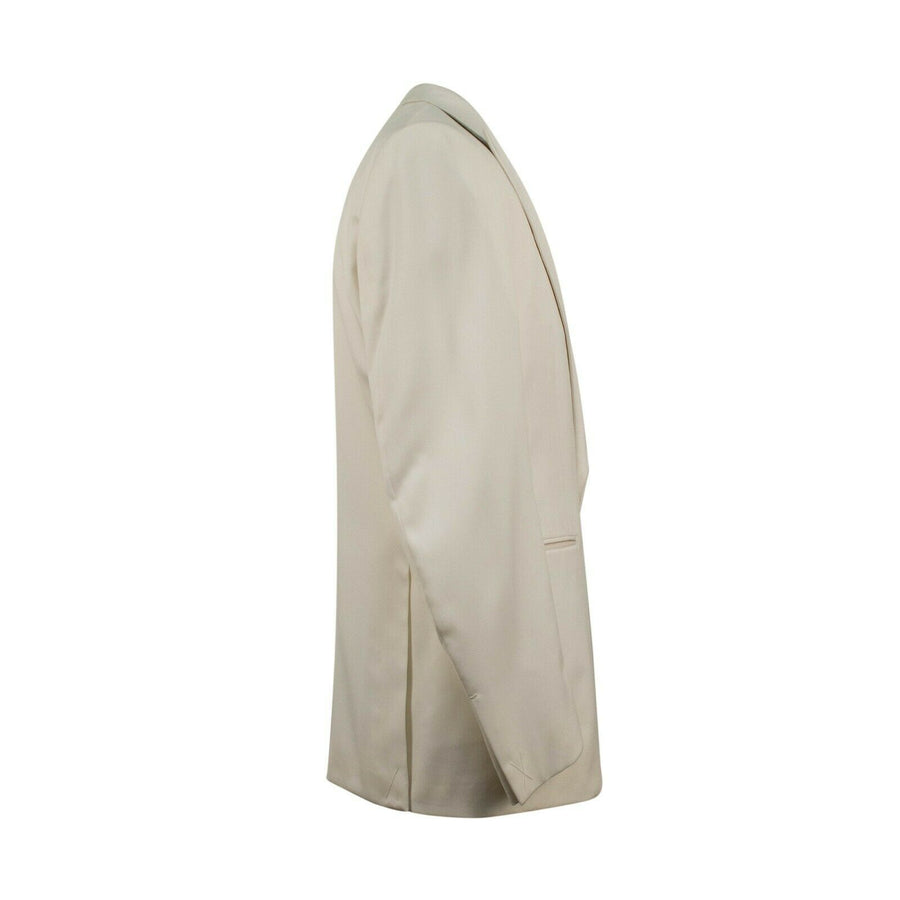 ERMENEGILDO ZEGNA SU MISURA Wool One Button Tuxedo - Ivory