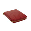 Leather Number Embossed Patchwork Square Wallet - Red