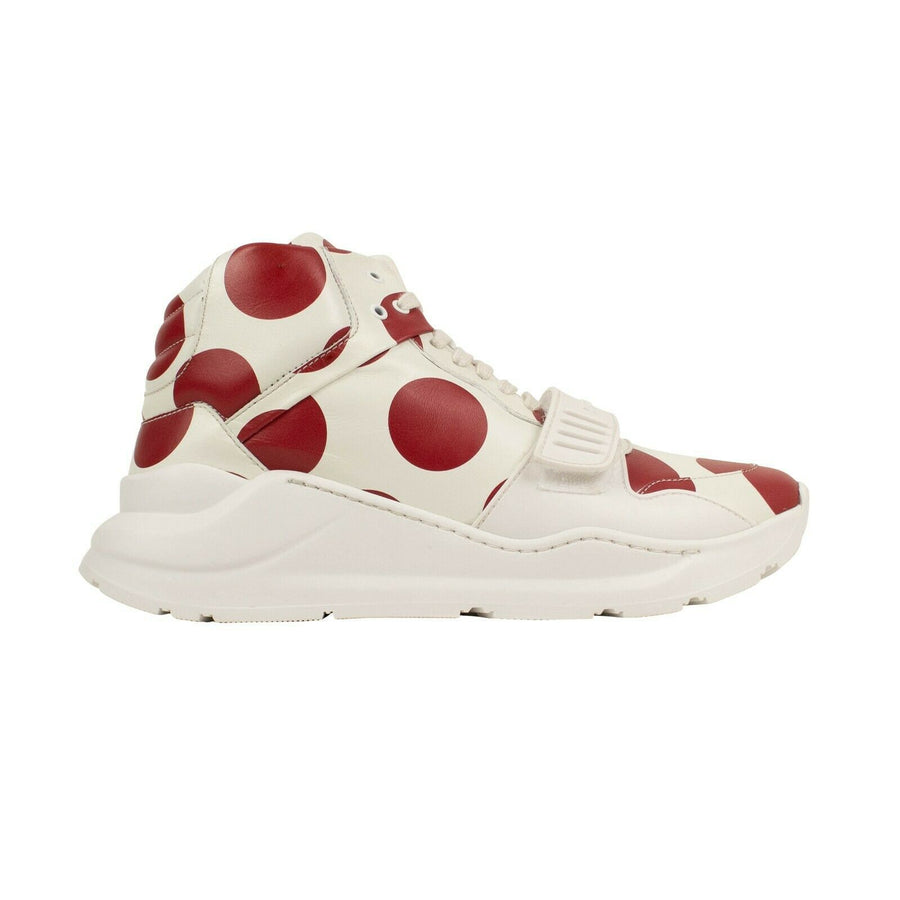 Regis Spot Print High-Top Sneakers - White