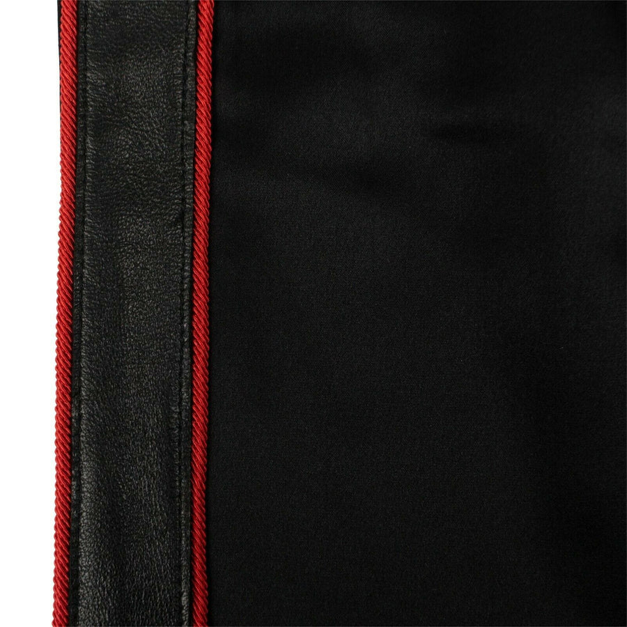 Silk And Leather Track Pants - Black