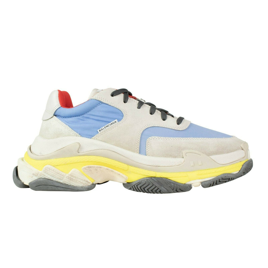 Men's Suede & Nylon Triple S Chunky Sneakers - Gray / Multi