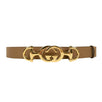 Leather Interlocking G Horsebit Belt - Taupe