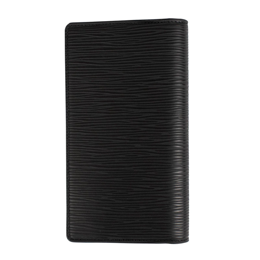 Pocket Epi Leather Agenda Cover Wallet - Black