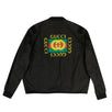 Cotton Back Gucci Logo Utility Bomber Jacket - Black