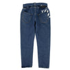 Belted Skinny Denim Jeans Pants - Blue