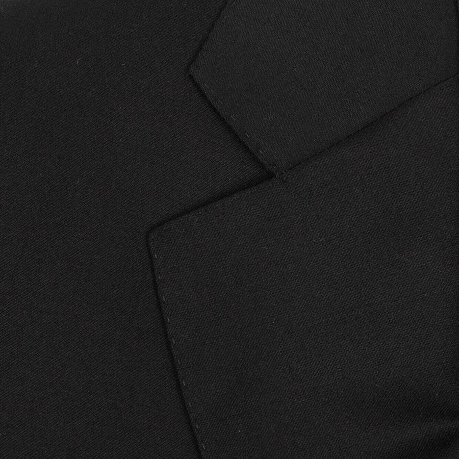 Solid Wool Two Button Suit - Black