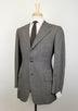 Striped Wool 3 Roll 2 Button Suit - Gray