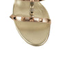 Leather 'Rockstud' Slide 60mm Sandal - Gold