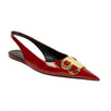 BB Patent Leather Slingback Ballerina Flats - Red