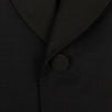 Wool Blend One Button Tuxedo - Black