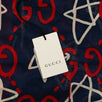 'GG Ghost Stars' Printed Shawl Scarf - Blue/Red