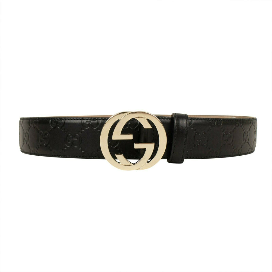 Leather Signature Belt - Black