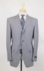 Drop 6 Striped Wool 3 Button Suit - Gray