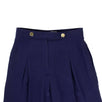 Silk Mid Rise Flare Pants - Cobalt Blue