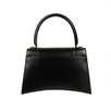 Leather Hourglass Medium Top Handle Bag - Black