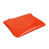 Leather Number Embossed Wallet Pouch - Orange