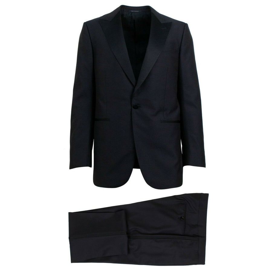 ERMENGILDO ZEGNA SU MISURA Wool One Button Tuxedo - Blue