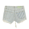 Cotton Denim 'Diag' Striped Shorts - Blue And White