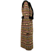 Tribal Pattern Fur Trim Coat - Multi