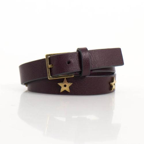 J'ADIOR Brown Leather Two Loop Bracelet