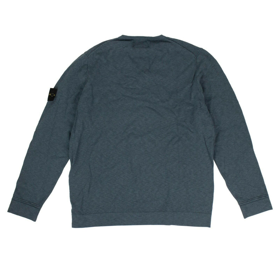 '532B0' Knit V-Neck Sweater - Teal Blue