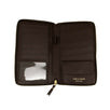 Leather Star Embossed Travel Organizer Wallet - Brown