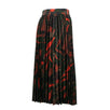 Abstrait Graphique Crepe Tech Skirt - Burgundy