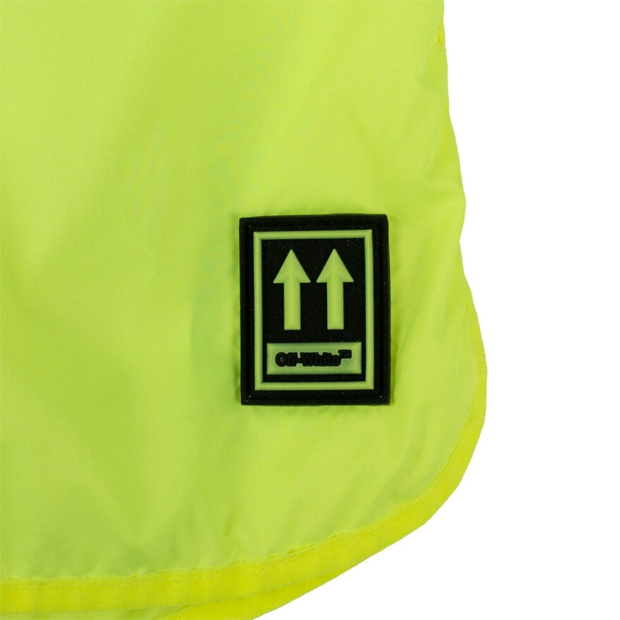 Rubber-Appliqued Shell Shorts - Neon Yellow