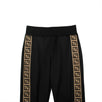 Polyester Blend Logo Design Jersey Sweatpants - Black