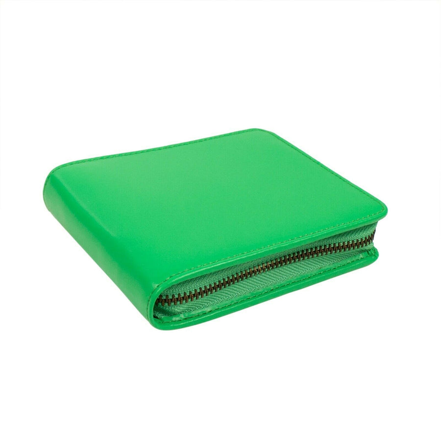 Leather Cardholder Zip Around Wallet - Green