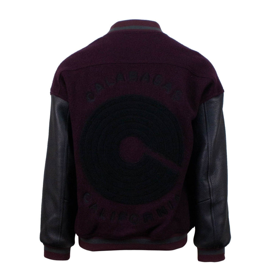 Season 5 'Oxblood Ink' Classic Bomber Varsity Jacket - Burgundy