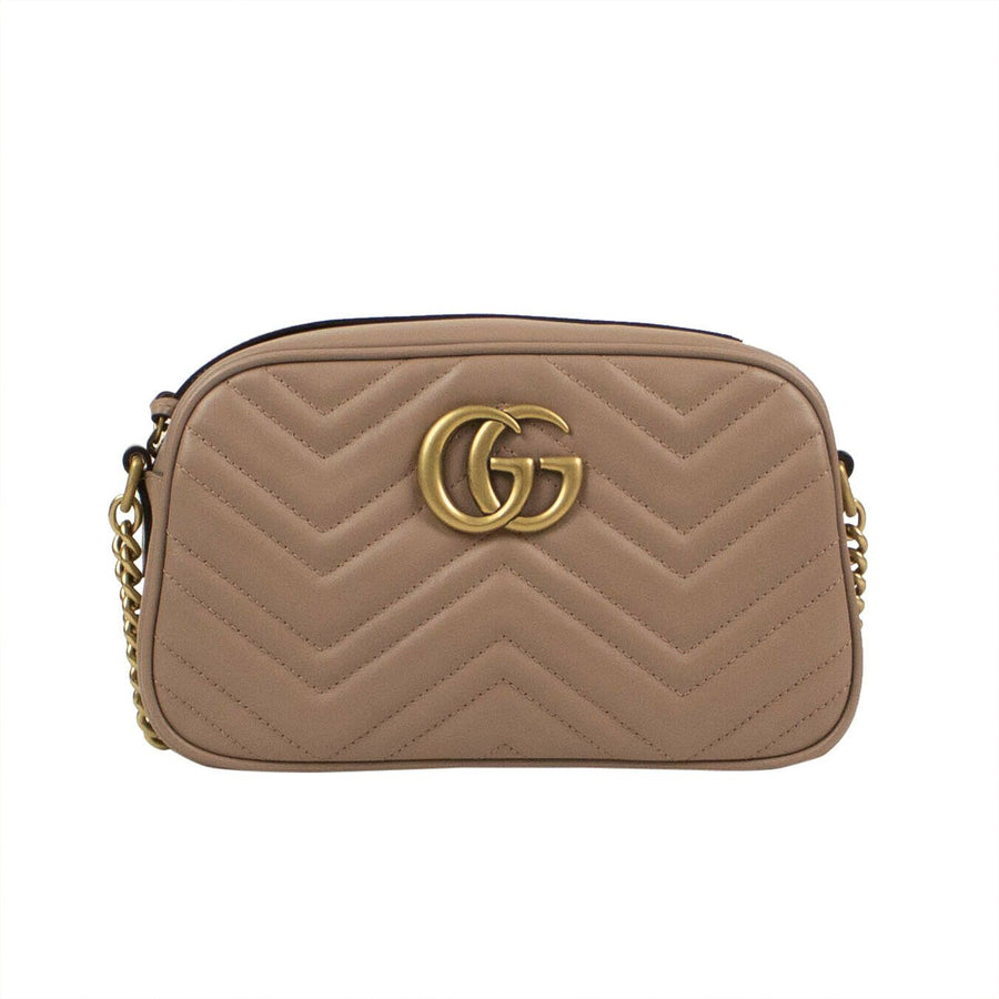 GG Marmont Matelasse Small Shoulder Bag - Dusty Pink