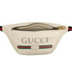 Gucci Vintage Logo Print Leather Belt Bag - White