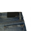 Denim Skinny MX1 Leather Patch Jeans - Blue