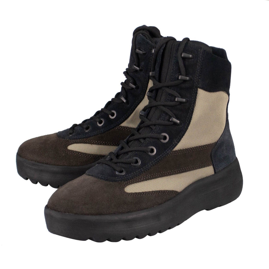 Season 5 Multi-Material Lace-Up Military Boot - Brown / Tan