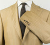 Drop 7 Cotton 3 Roll 2 Button Suit - Brown