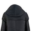 Polyester Blend Single Breasted Over Coat - Black