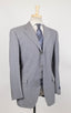 Drop 6 Striped Wool 3 Button Suit - Gray