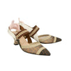 Colibri Runway Mesh FF Slingback Pumps Heels - Brown