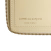 Leather Number Embossed Wallet - Ivory