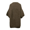 Wool Flare Sleeve Cardigan Sweater - Brown