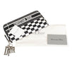 Lady Dior Checked Zip-Around Wallet - Black / White