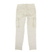 Lace Up Cargo Skinny Jeans Pants - White