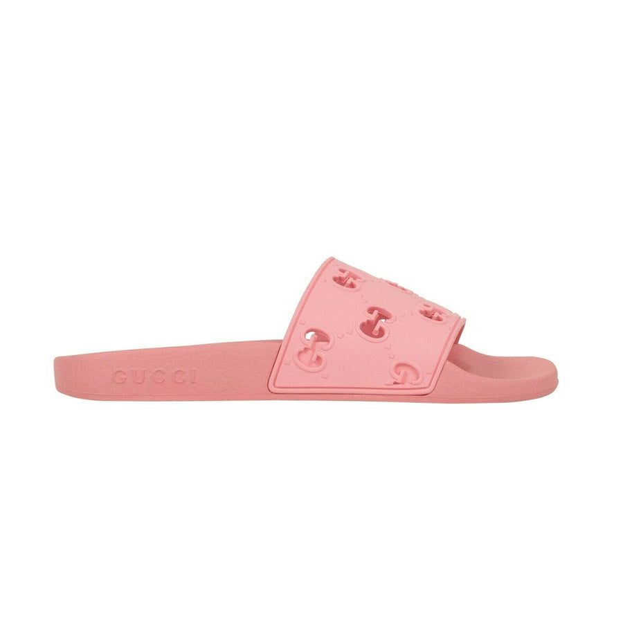 Rubber GG Slides Sandals - Pink